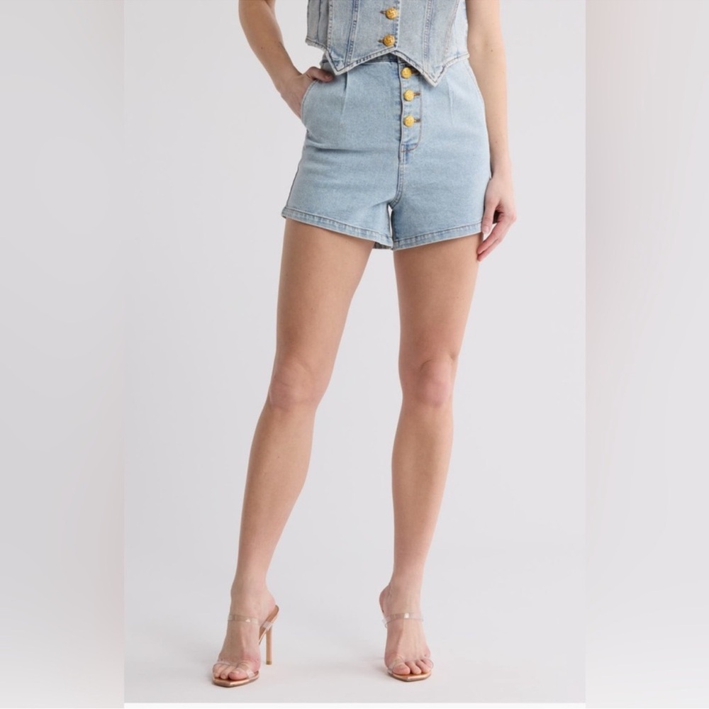 Vigoss Trouser Light Blue Denim Women's Shorts NWT
